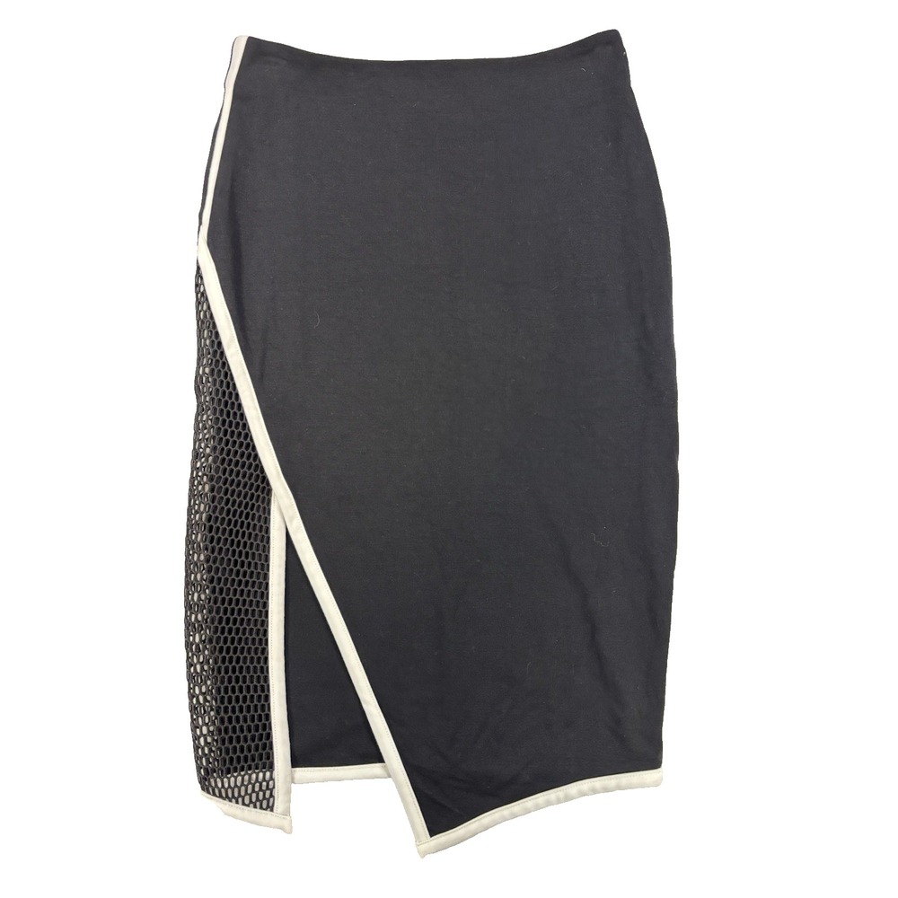 NEW Dance & Marvel Junior's L Sexy Black Gorpcore Pencil Skirt Athleisure Mesh